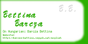 bettina barcza business card